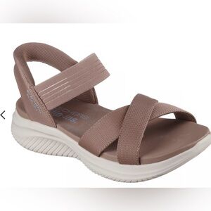 Skechers Mocha Ultra Flex Slip-in Sandals Size 6.5 Wide NWT